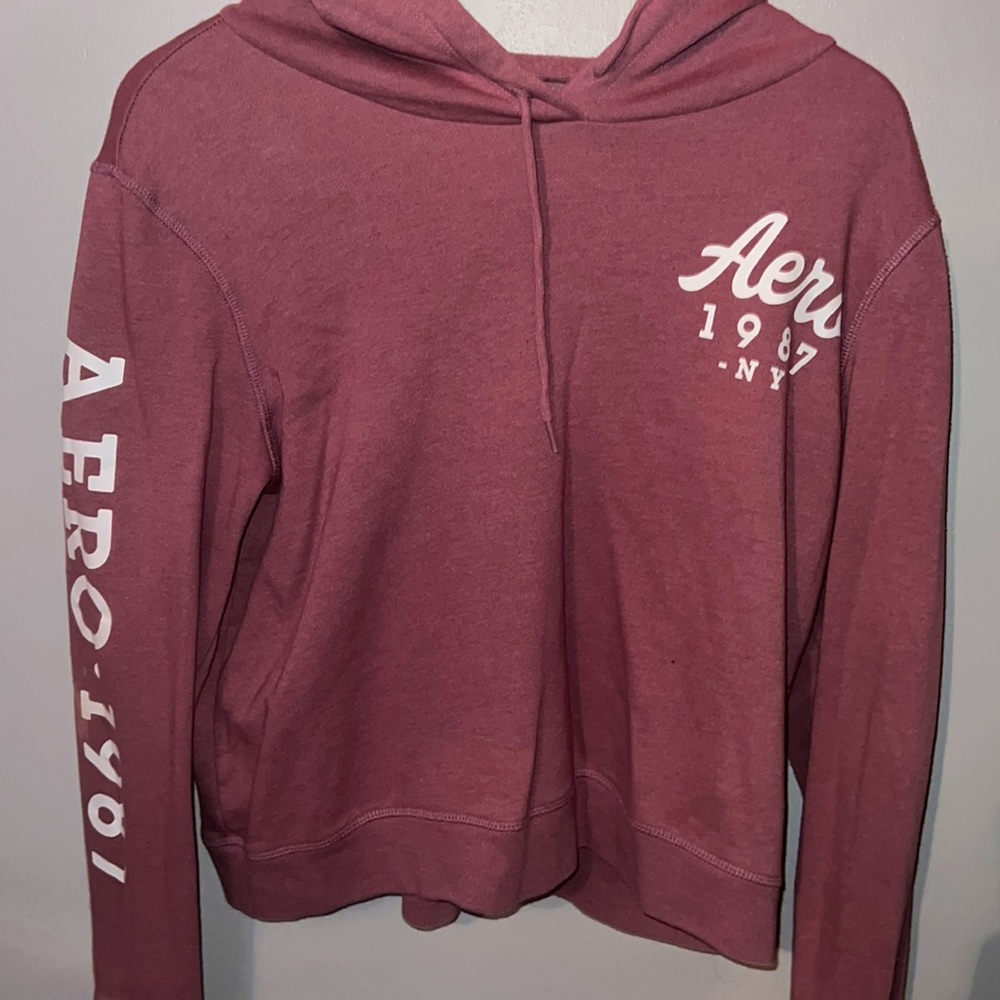 Pink Aeropostale cropped hoodie